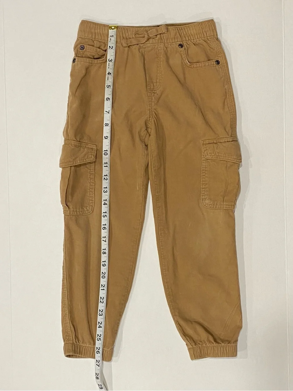 Gymboree Boys ‘Little Snowflake’ Tan Corduroy Pull-On Cargo Joggers Size 5